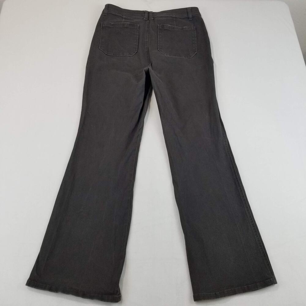 Democracy Jeans Womens 12 Gray Skyrise Booty Lift Flare Stretch Denim Bootcut - Picture 2 of 10